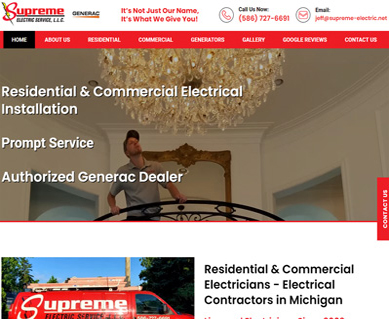 Electrician Website Design Portfolio Ohio